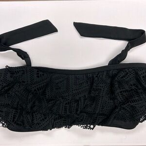 Elegant Black Lace bikini bandeau w/  adjustable tie